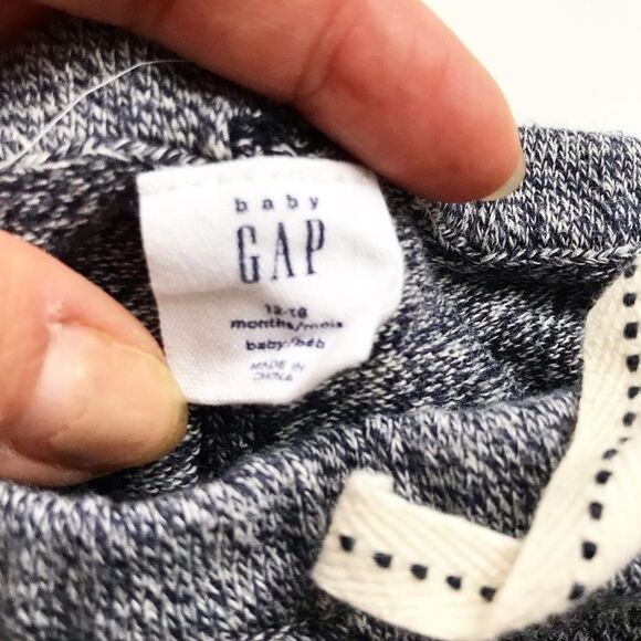 Babygap navy marled jogger pants EUC 12-18 months: - Picture 4 of 5